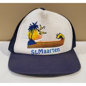 Vintage Distressed St. Maarten Trucker Hat by YoungAn